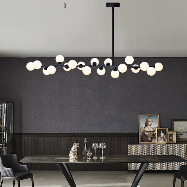 Linear Balls Curated Mouth-Blown Frosted Glass C