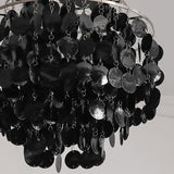 Mirelle Curated Brushed Nickel Iron Chandelier – spatial dining room perspective