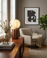 Yellow Travertine craftsmanship detail on Mirelle Curated Yellow Travertine Table Lamp