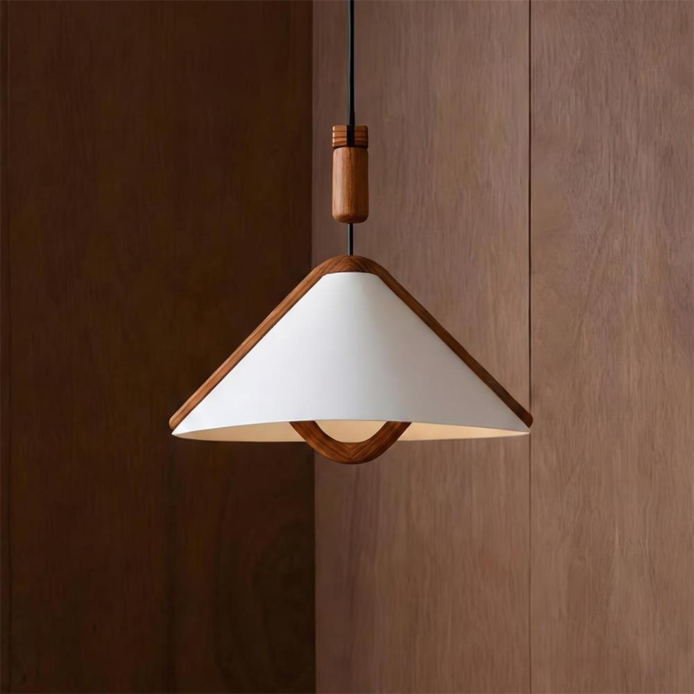 Mireon Arch Curated Solid Hardwood Pendant Light – Dia 60cm x H 34cm  ∅ 23.6 x H 13.3 finish configuration