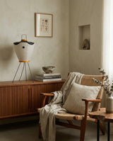 Mireto Paper Curated Washi Paper Table Lamp – dimensional scale reference