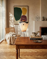 Mireto Paper Curated Washi Paper Table Lamp – structural canopy joint detail