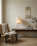 Mireto Paper Curated Washi Paper Table Lamp – spatial dining room perspective