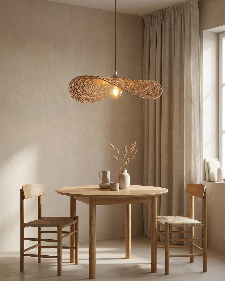 Iron & Glass craftsmanship detail on Mireva Curated Iron & Glass Pendant Light