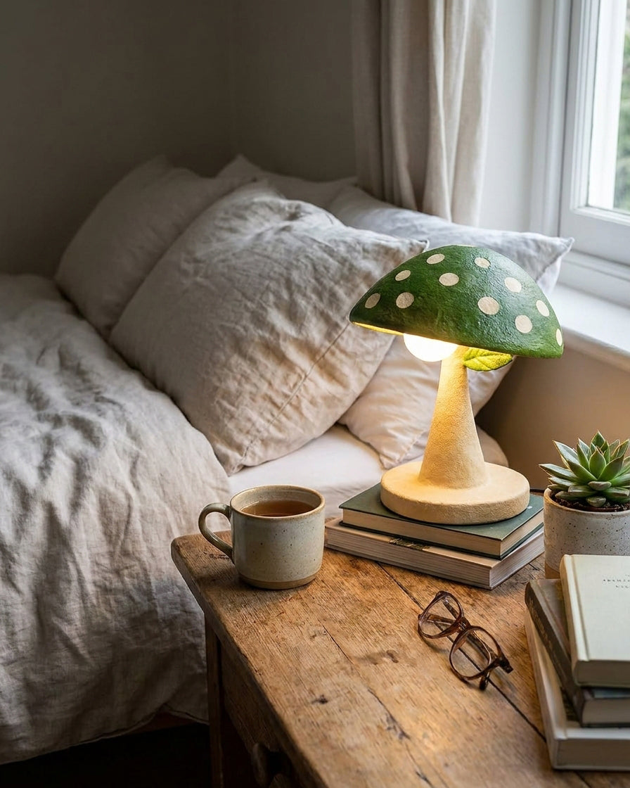 Iron & Glass craftsmanship detail on Miroku Curated Iron & Glass Table Lamp