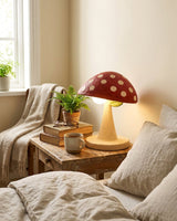 Miroku Curated Iron & Glass Table Lamp – illuminated warm ambiance setting