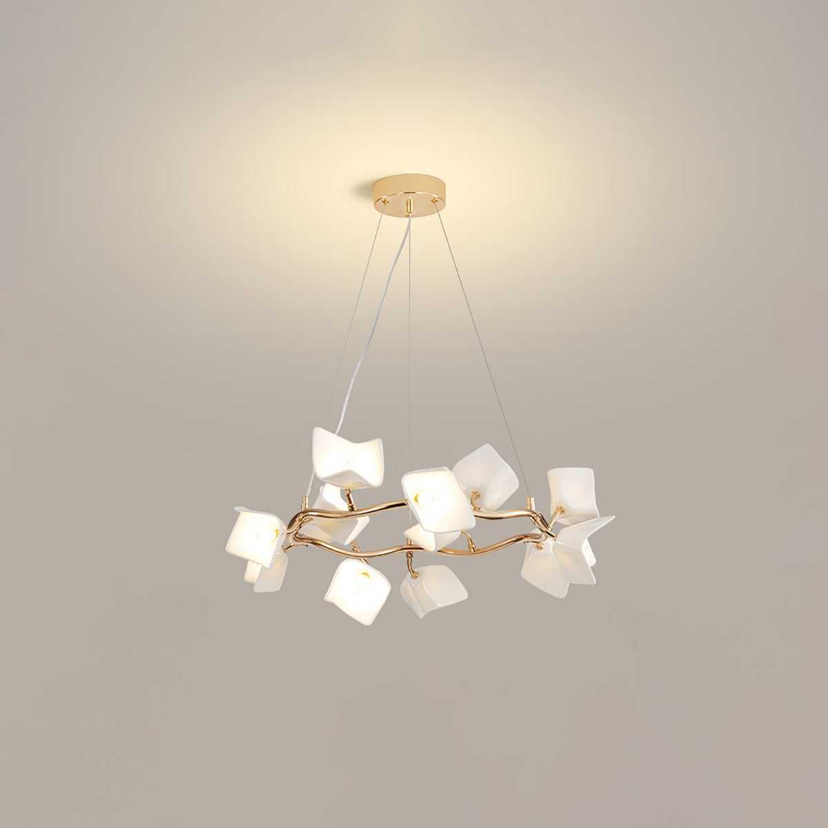 Mistral Flora Chandelier – Ambient Illumination in Luxury Interior Setting View 9