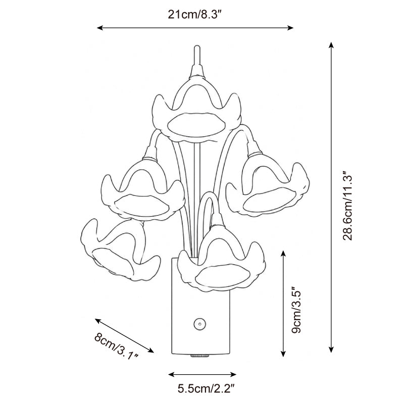 Mivella Curated Optical Acrylic Wall Sconce – macro detail view