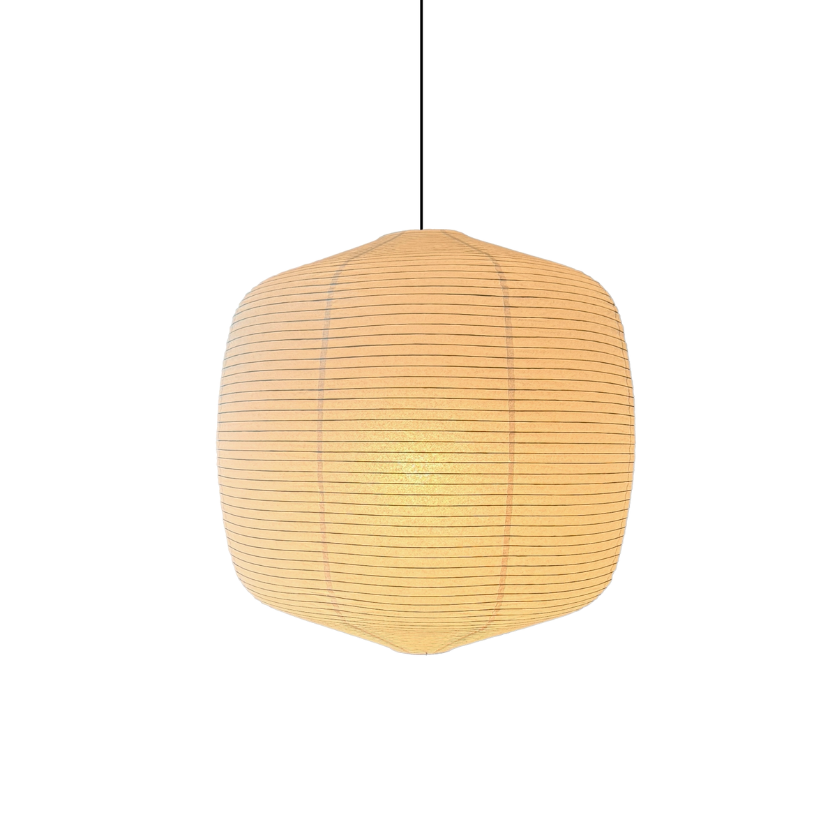 Miyori Paper Curated Washi Paper Pendant Light – structural canopy joint detail
