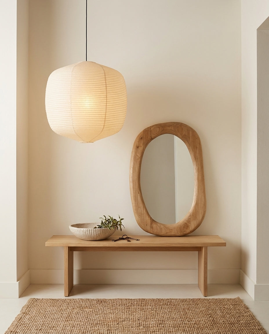 Miyori Paper Curated Washi Paper Pendant Light – architectural ceiling profile