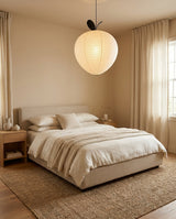 Mizuna Curated Washi Paper Pendant Light – unlit natural material contrast