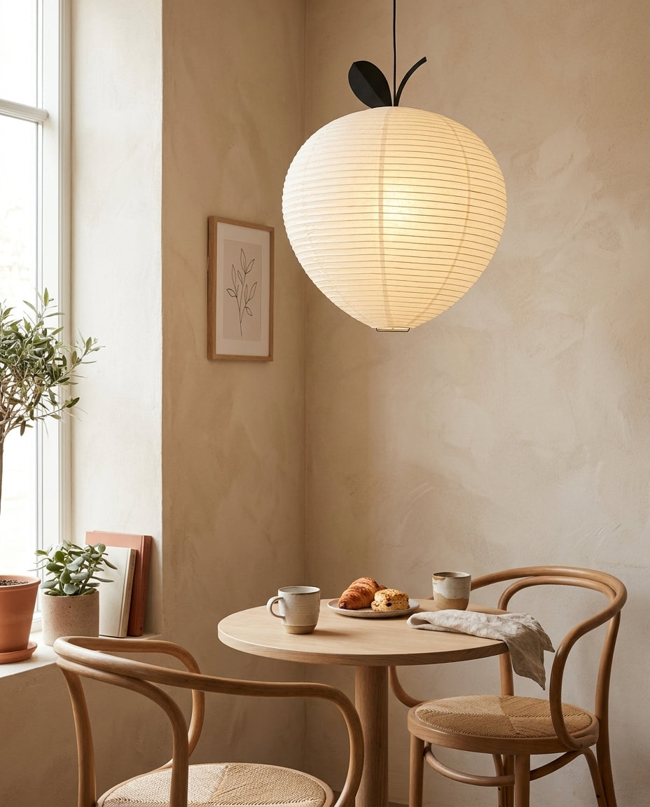 Mizuna Curated Washi Paper Pendant Light – architectural ceiling profile