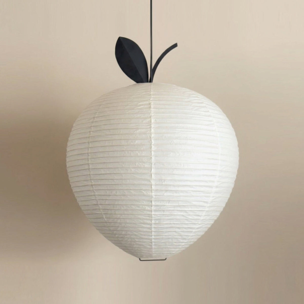 Mizuna Curated Washi Paper Pendant Light – Apple Dia 40cm x H 50cm  ∅ 15.7 x H 19.6 finish configuration