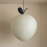 Mizuna Curated Washi Paper Pendant Light – Apple Dia 40cm x H 50cm  ∅ 15.7 x H 19.6 finish configuration #1 #2