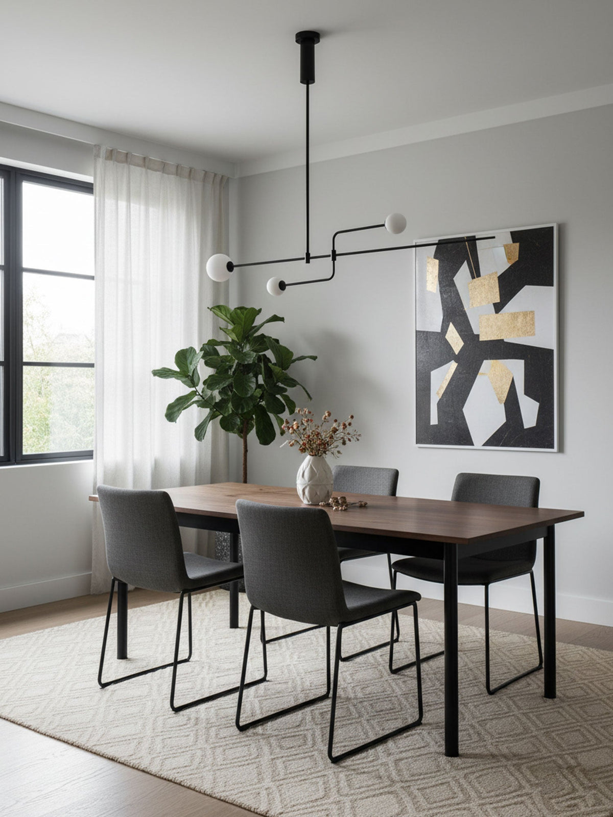 Modern Mobile Chandelier – Ambient Illumination in Luxury Interior Setting View 9