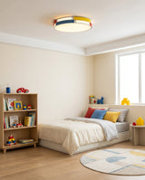 Modavio Curated Optical Acrylic Flush Mount Ceil – illuminated warm ambiance setting