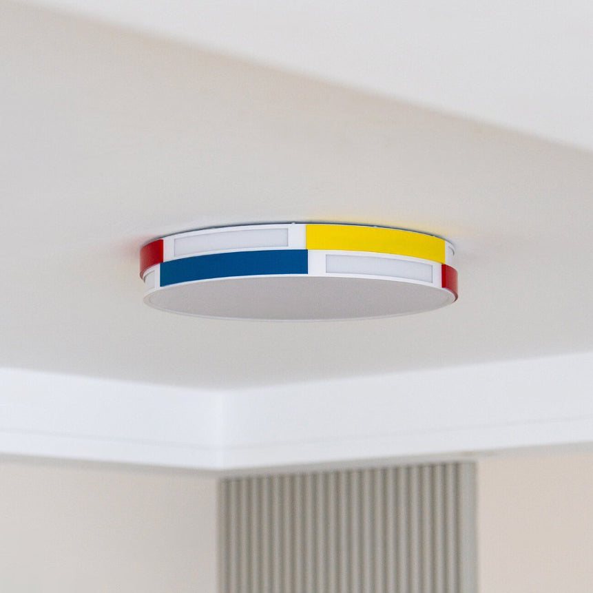 Modavio Curated Optical Acrylic Flush Mount Ceil – spatial dining room perspective