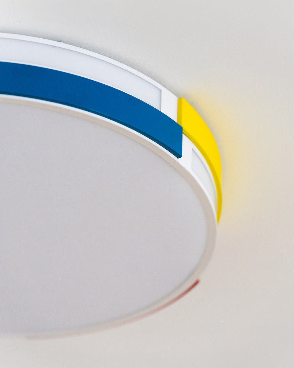 Modavio Curated Optical Acrylic Flush Mount Ceil – side angled contour profile