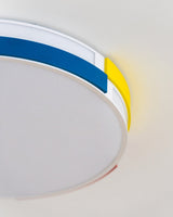 Modavio Curated Optical Acrylic Flush Mount Ceil – side angled contour profile