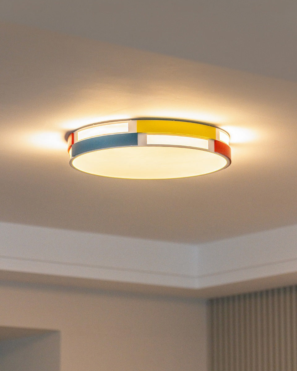 Optical Acrylic craftsmanship detail on Modavio Curated Optical Acrylic Flush Mount Ceil