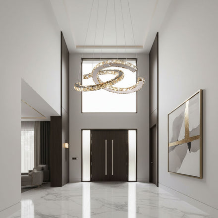 Modern Crystal Double Chandelier