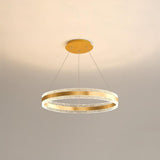 Modern Circle LED Curated Iron & Glass Chandelie – Double Layers ∅ 23.6 + 31.5 x H 47.2 finish configuration #1