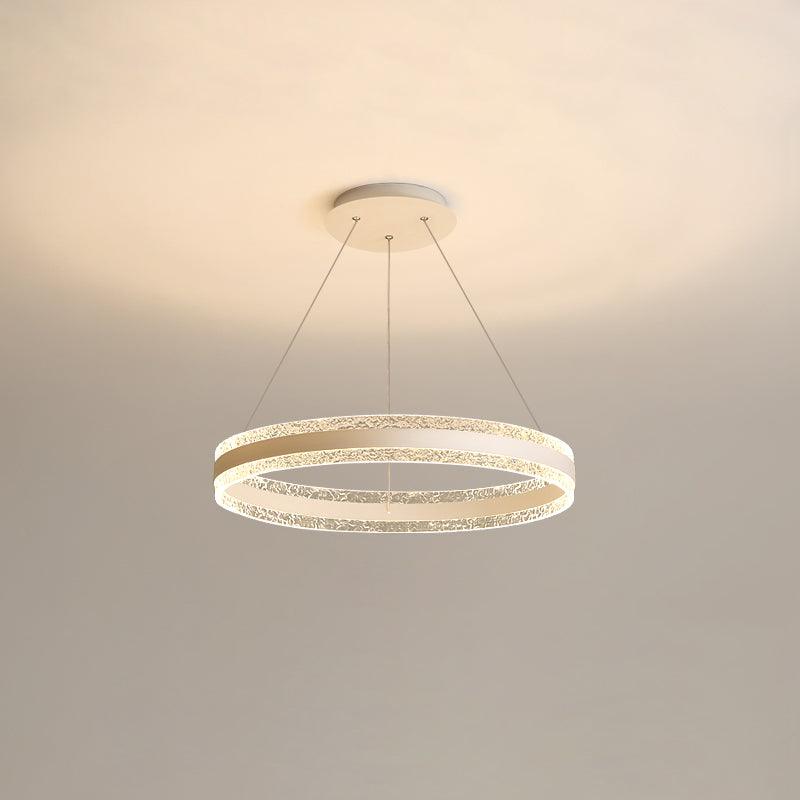 Modern Circle LED Curated Iron & Glass Chandelie – Single Layer ∅ 19.7 x H 47.2  Dia 50cm x finish configuration