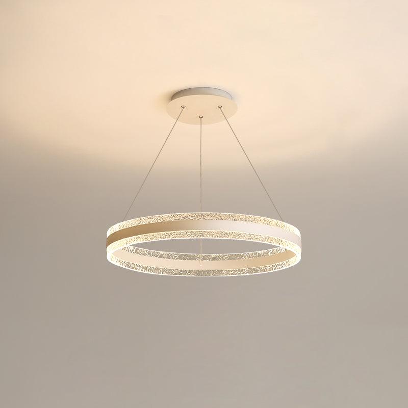 Modern Circle LED Curated Iron & Glass Chandelie – Single Layer ∅ 31.5 x H 47.2  Dia 80cm x finish configuration