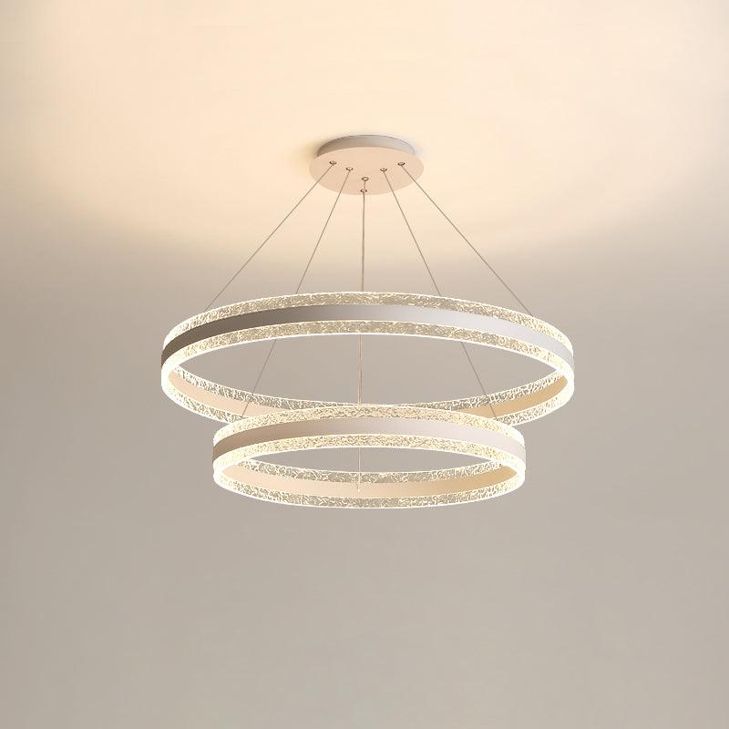 Modern Circle LED Curated Iron & Glass Chandelie – Double Layers ∅ 23.6 + 31.5 x H 47.2 finish configuration