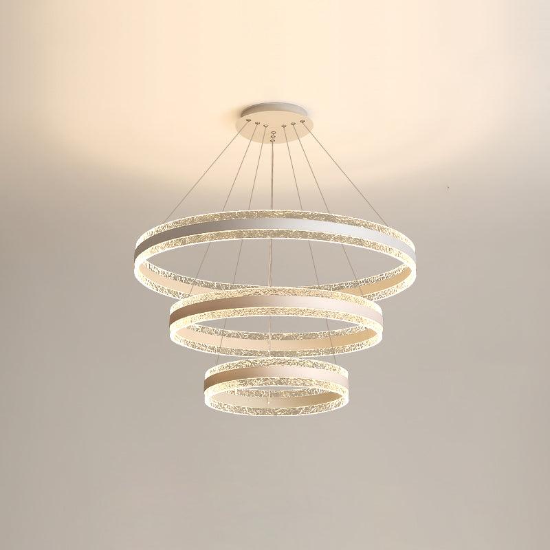 Modern Circle LED Curated Iron & Glass Chandelie – Single Layer ∅ 31.5 x H 47.2  Dia 80cm x finish configuration #1 #2
