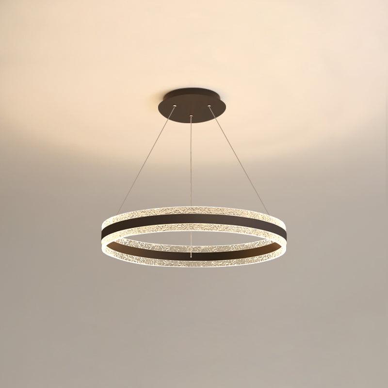 Modern Circle LED Curated Iron & Glass Chandelie – Single Layer ∅ 31.5 x H 47.2  Dia 80cm x finish configuration #1