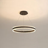 Modern Circle LED Curated Iron & Glass Chandelie – Single Layer ∅ 31.5 x H 47.2  Dia 80cm x finish configuration #1