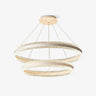 Modern Circle LED Curated Iron & Glass Chandelie