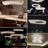 Modern Round Crystal Chandelier – Ambient Illumination in Luxury Interior Setting View 6