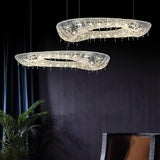 Modern Round Crystal Chandelier – Ambient Illumination in Luxury Interior Setting View 3