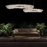 Modern Round Crystal Chandelier – Ambient Illumination in Luxury Interior Setting View 12