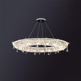 Modern Round Crystal Chandelier – Ambient Illumination in Luxury Interior Setting View 10