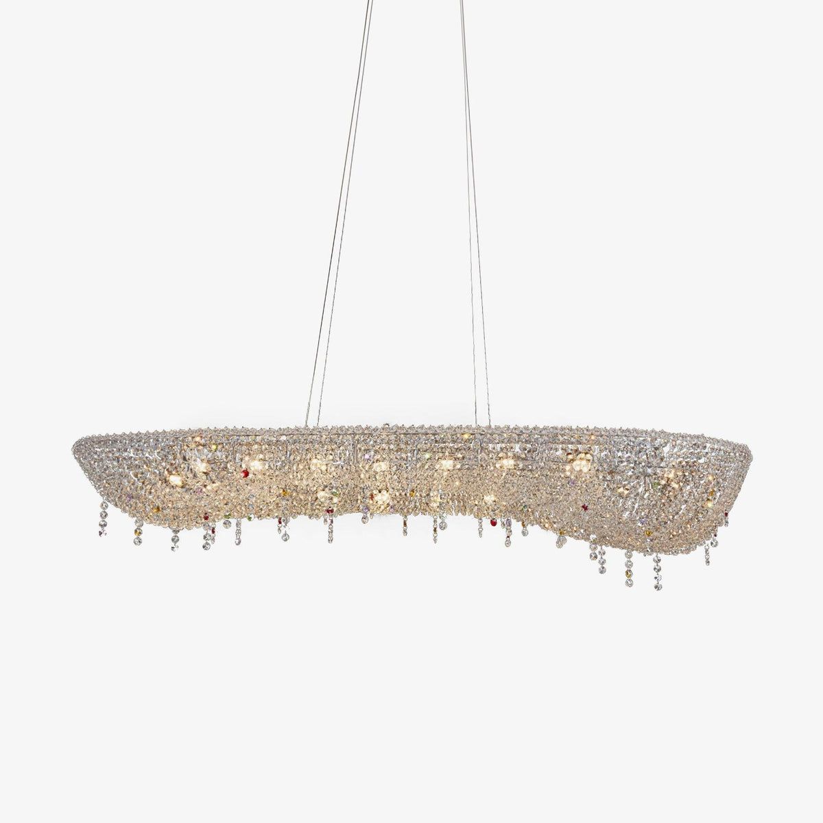 Modern Round Crystal Chandelier – Handcrafted Architectural Luxury Lighting Fixture