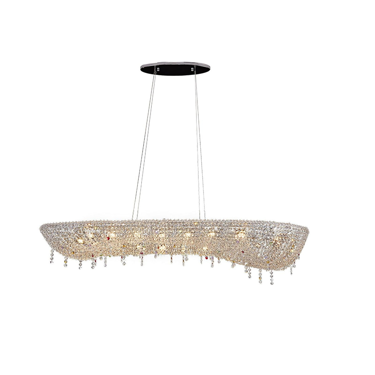 Modern Round Crystal Chandelier – Ambient Illumination in Luxury Interior Setting View 18