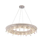 Modern Round Crystal Chandelier – Ambient Illumination in Luxury Interior Setting View 17