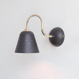 Modica Curated Iron & Glass Wall Sconce – W 16.5cm x H 25cm  W 6.5 x H 9.8 finish configuration #1 #2 #3 #4 #5 #6