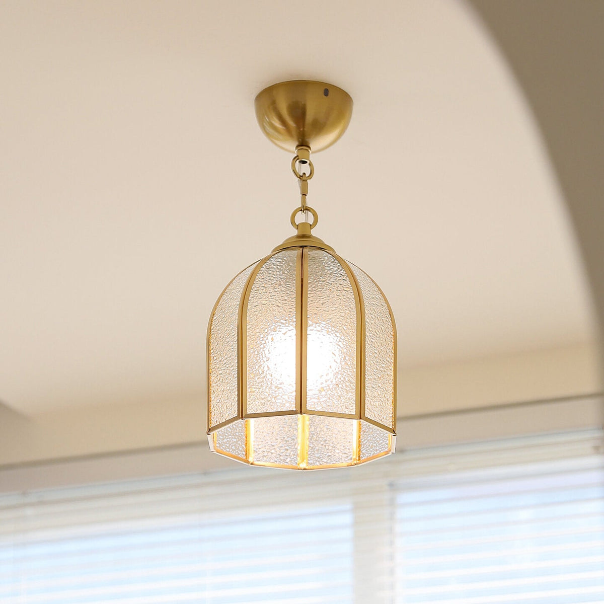 Moire Curated Mouth-Blown Frosted Glass Flush Mo – structural canopy joint detail
