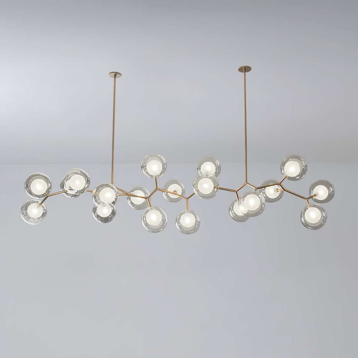 Molecular Glass Balls Chandelier – Ambient Illumination in Luxury Interior Setting View 18