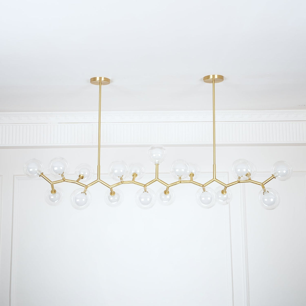 Molecular Glass Balls Chandelier – Ambient Illumination in Luxury Interior Setting View 6