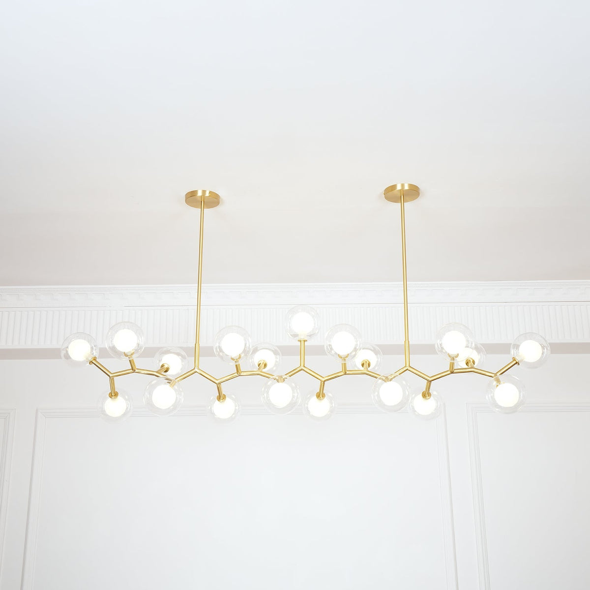 Molecular Glass Balls Chandelier – Ambient Illumination in Luxury Interior Setting View 5