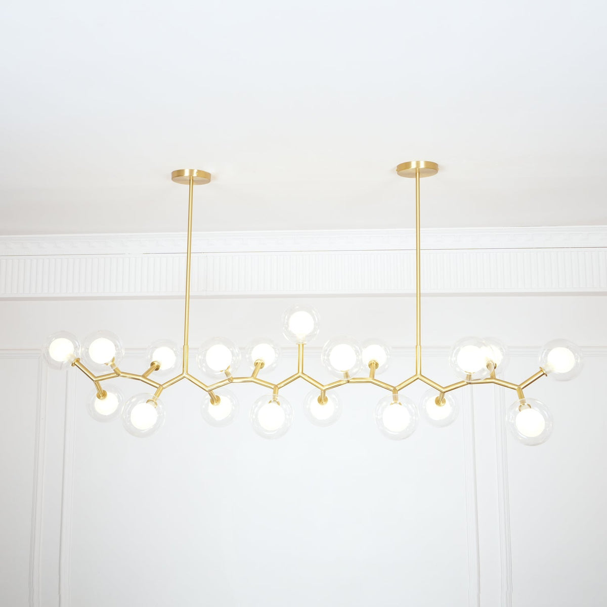 Molecular Glass Balls Chandelier – Ambient Illumination in Luxury Interior Setting View 4