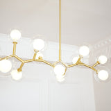 Molecular Glass Balls Chandelier – Ambient Illumination in Luxury Interior Setting View 15