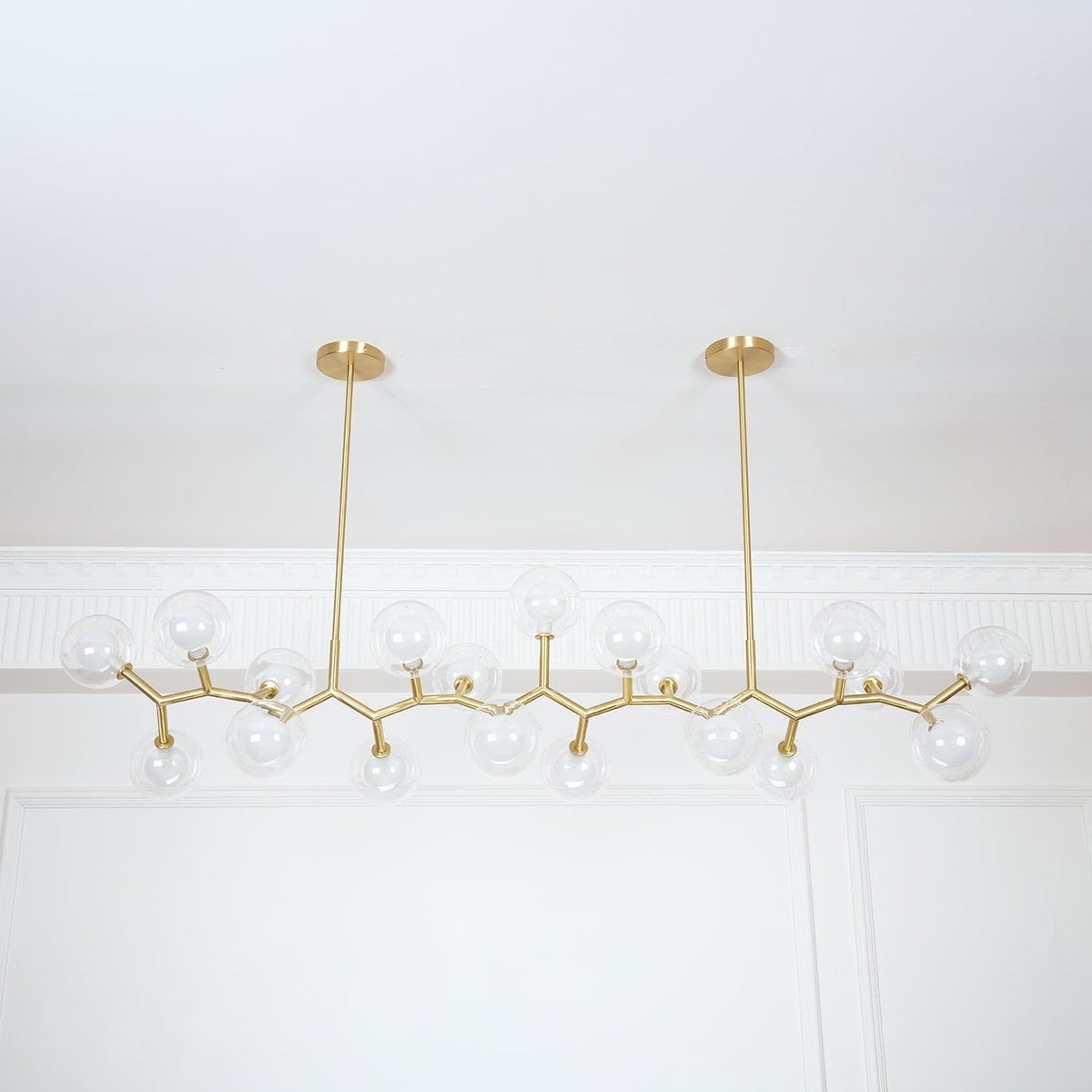 Molecular Glass Balls Chandelier – Ambient Illumination in Luxury Interior Setting View 7