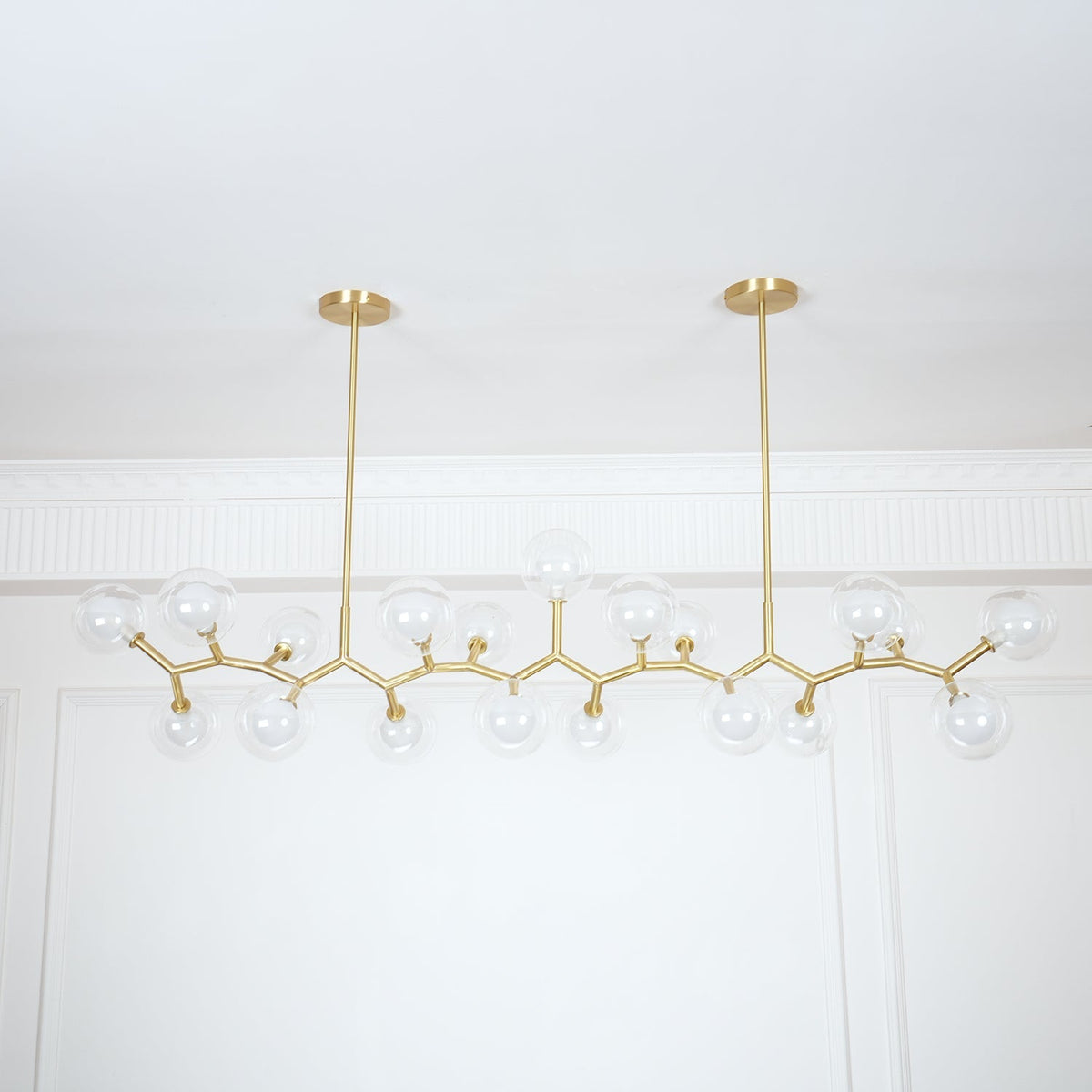 Molecular Glass Balls Chandelier – Ambient Illumination in Luxury Interior Setting View 8