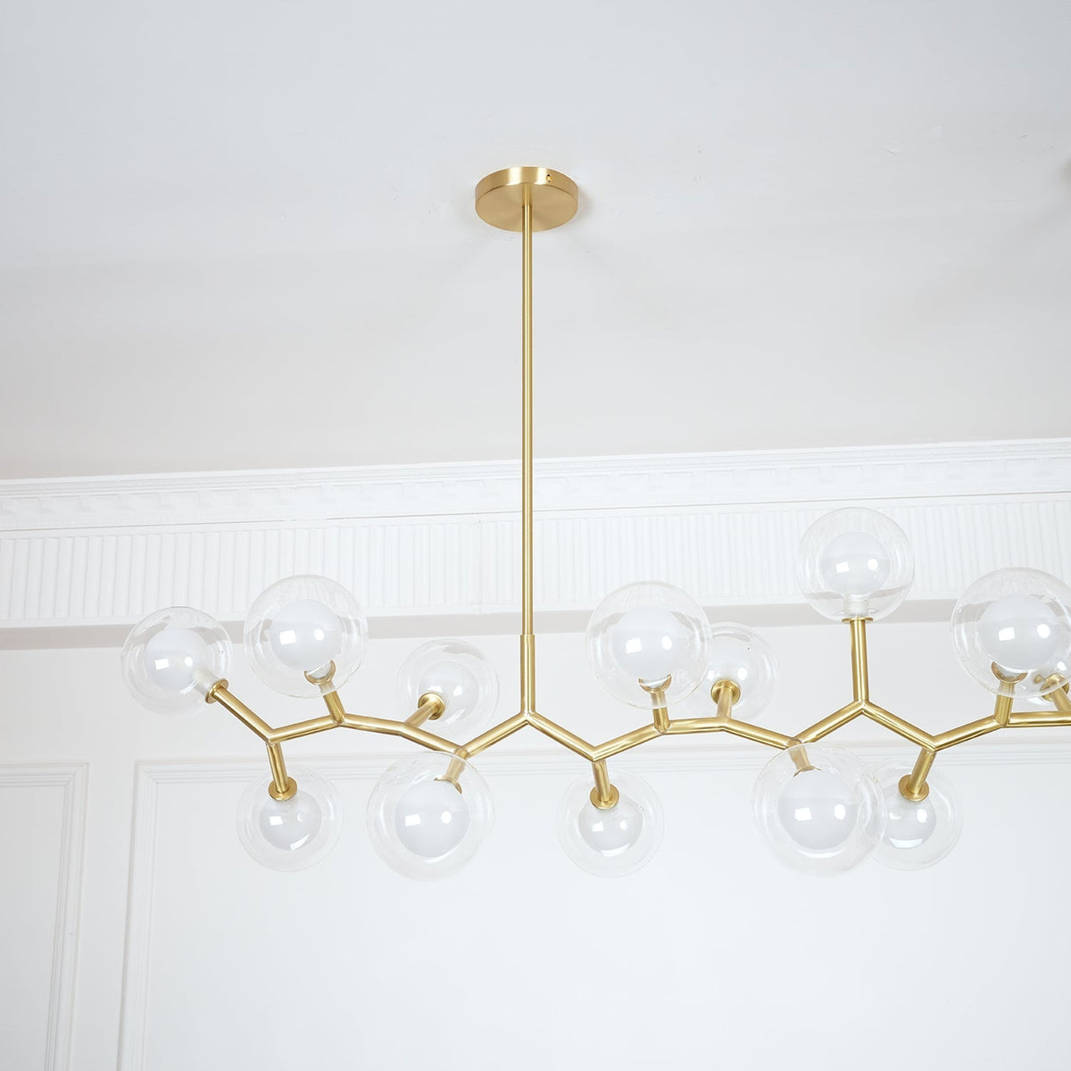 Molecular Glass Balls Chandelier – Ambient Illumination in Luxury Interior Setting View 9